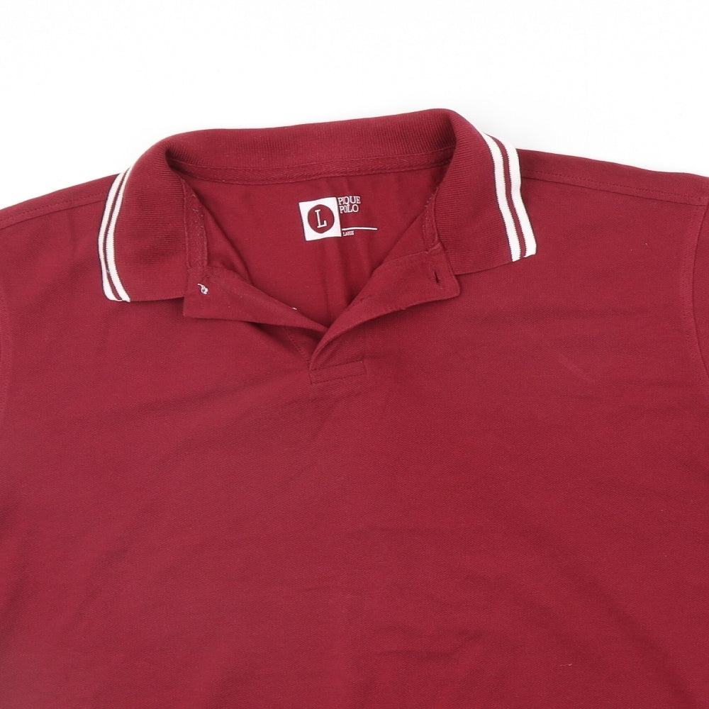 Cedar Wood State Mens Red    Polo Size L