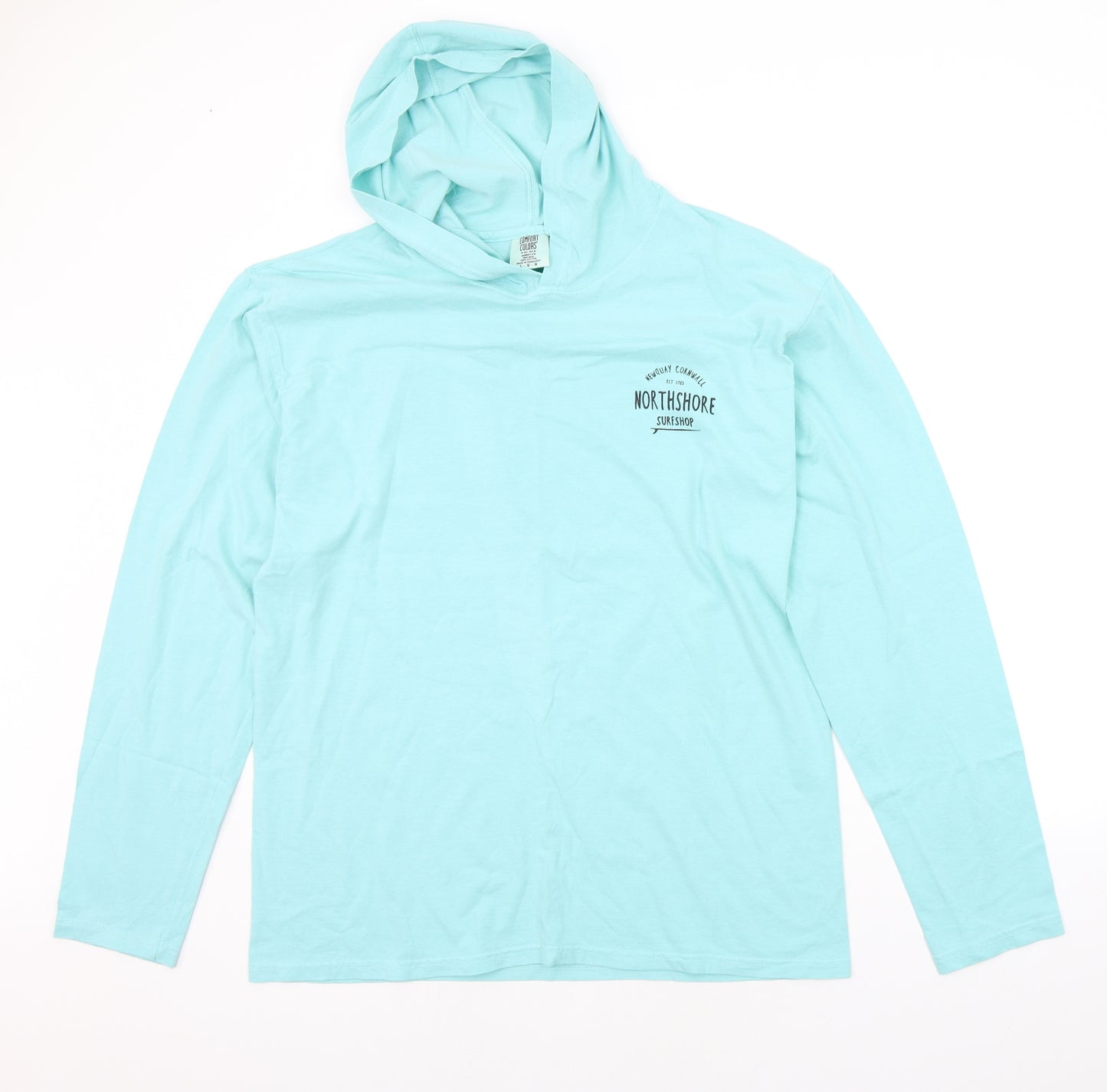 Comfort Colors Mens Blue   Pullover Hoodie Size L