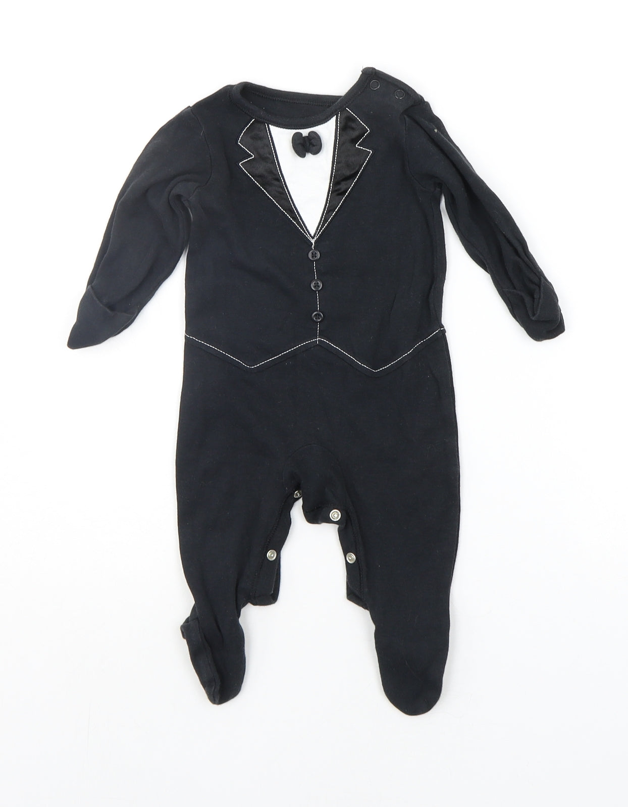 Nutmeg Baby Black   Babygrow One-Piece Size 0-3 Months