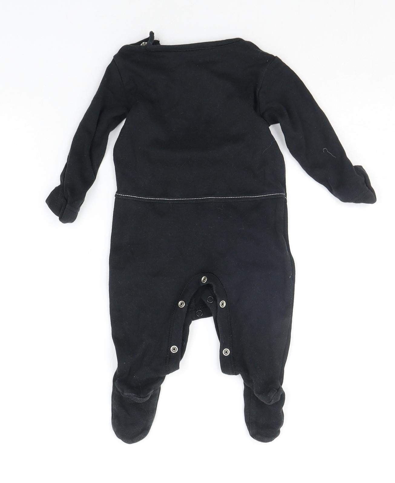 Nutmeg Baby Black   Babygrow One-Piece Size 0-3 Months