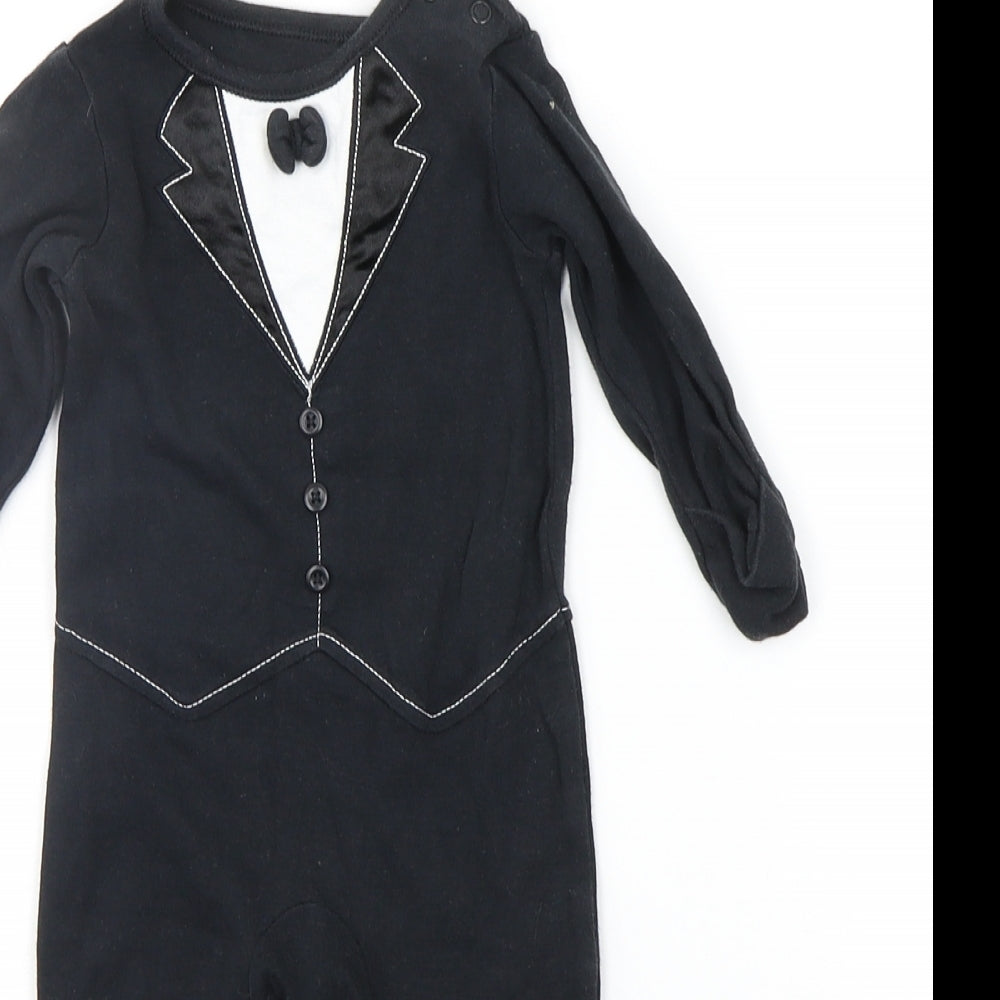 Nutmeg Baby Black   Babygrow One-Piece Size 0-3 Months