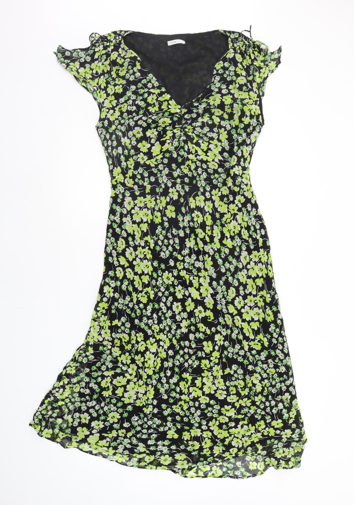 PLANET Womens Green Floral  A-Line  Size 12