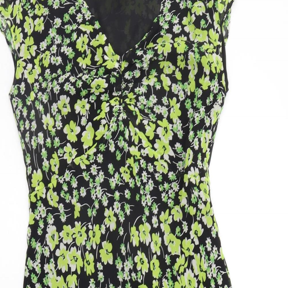PLANET Womens Green Floral  A-Line  Size 12