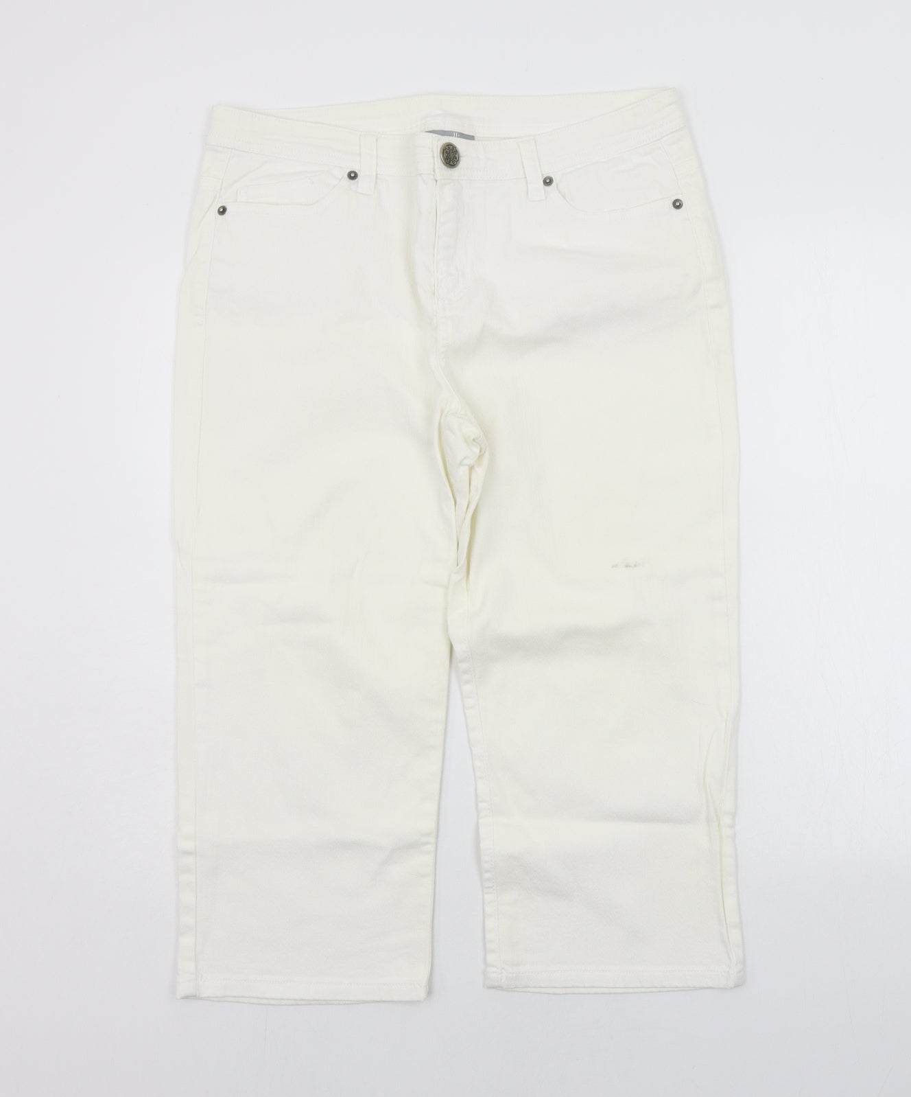 Wallis Womens White   Trousers  Size 14 L20 in