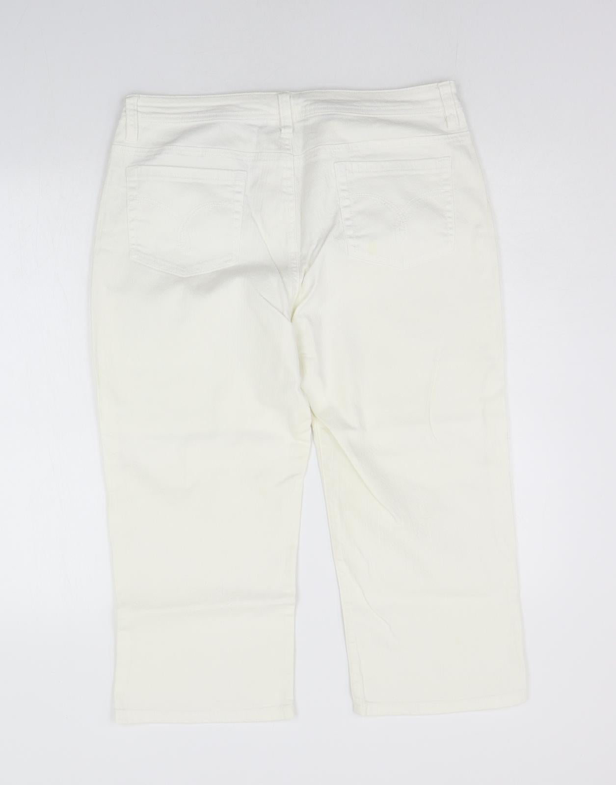 Wallis Womens White   Trousers  Size 14 L20 in