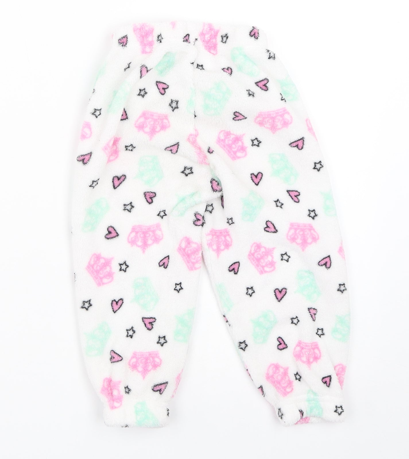 Sweet Dreams Girls White Solid  Top Pyjama Pants Size 2-3 Years