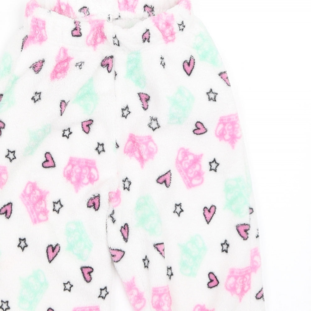 Sweet Dreams Girls White Solid  Top Pyjama Pants Size 2-3 Years