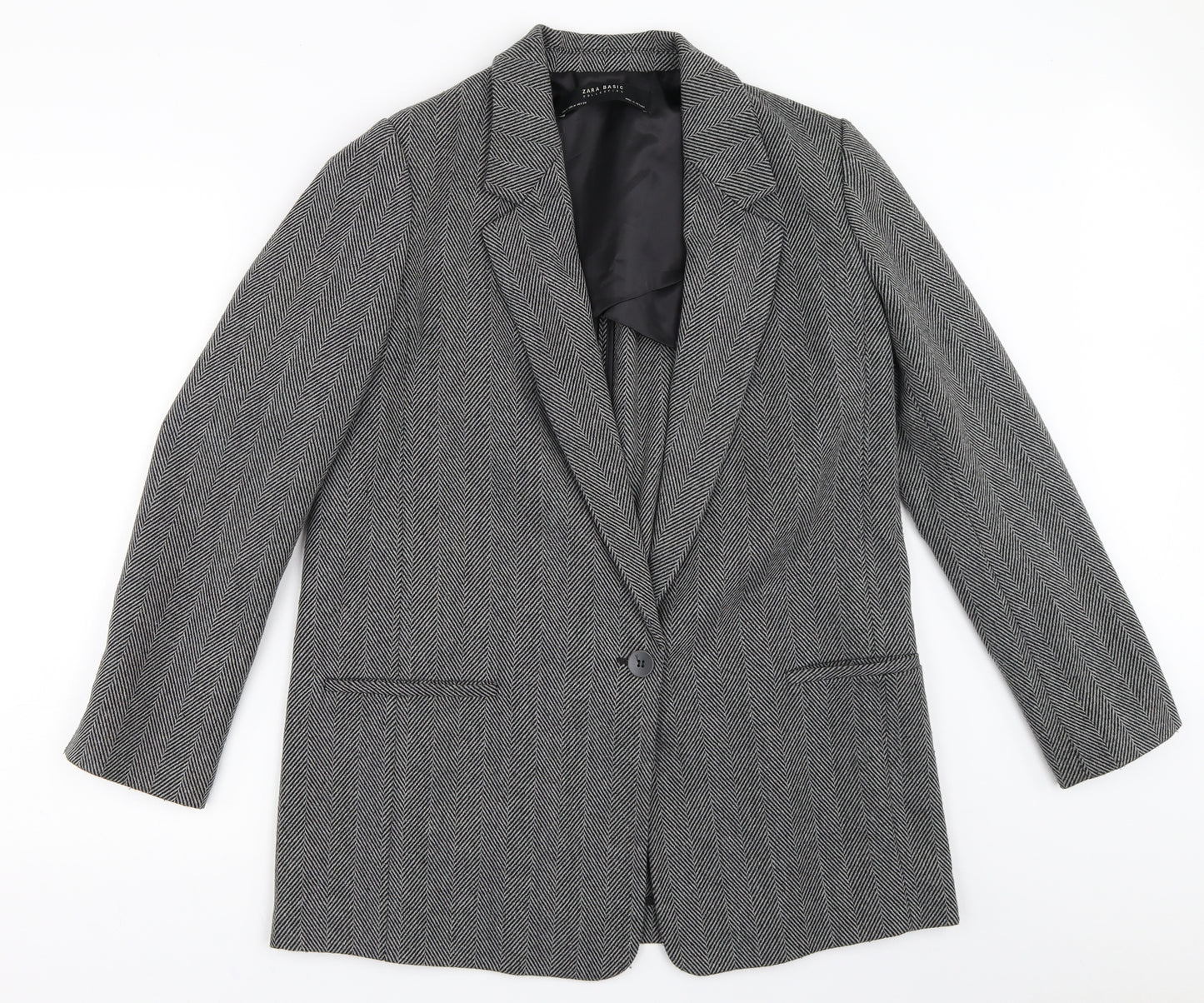 Zara Womens Grey   Overcoat Coat Size M