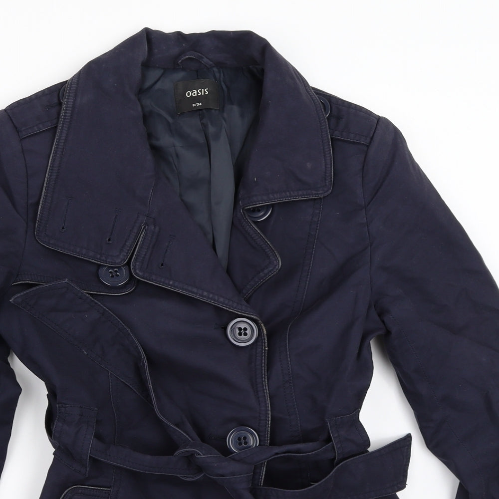 Oasis Womens Blue   Jacket Coat Size 8