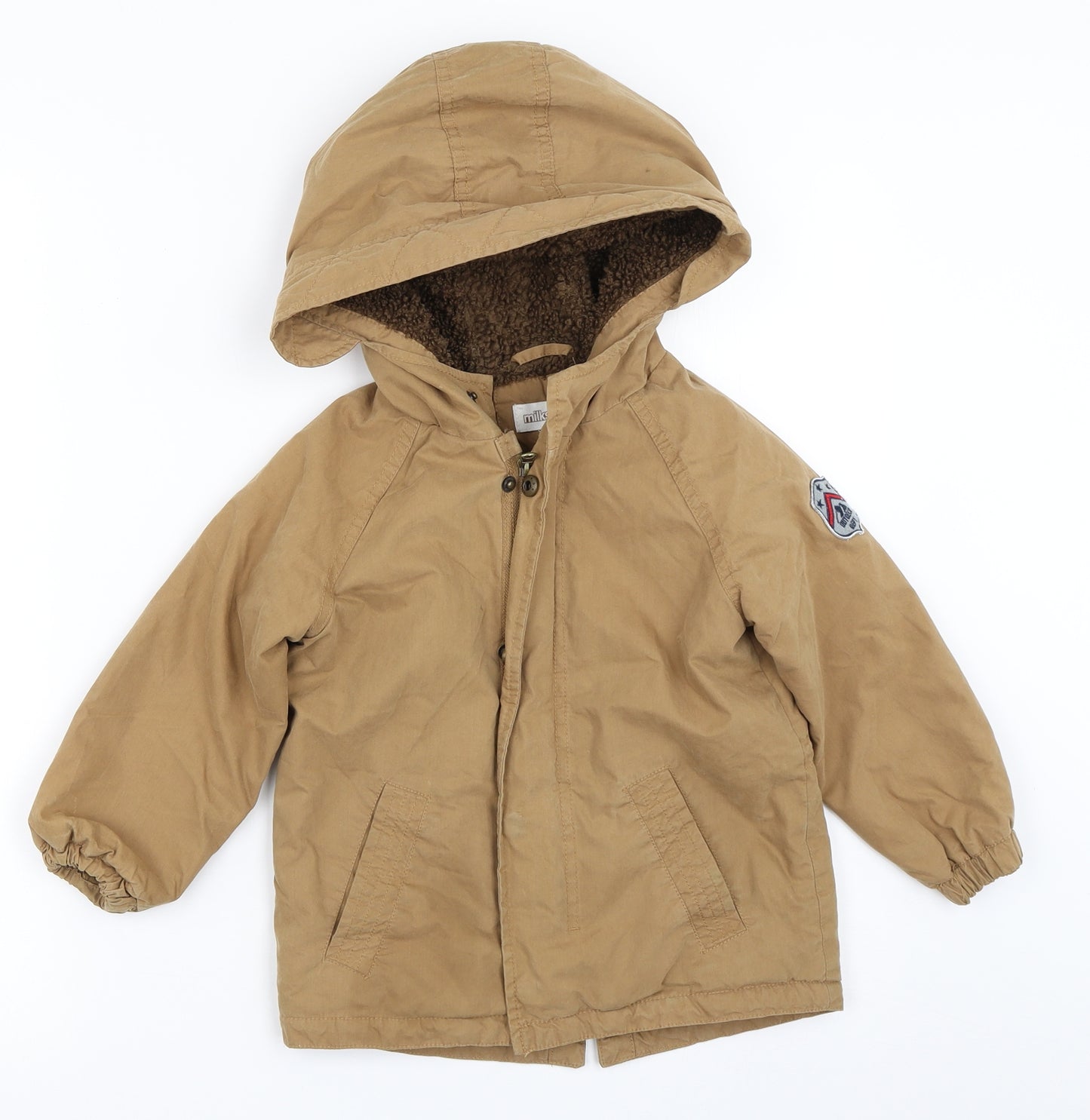Milkshake Boys Beige   Basic Coat Coat Size 3 Years