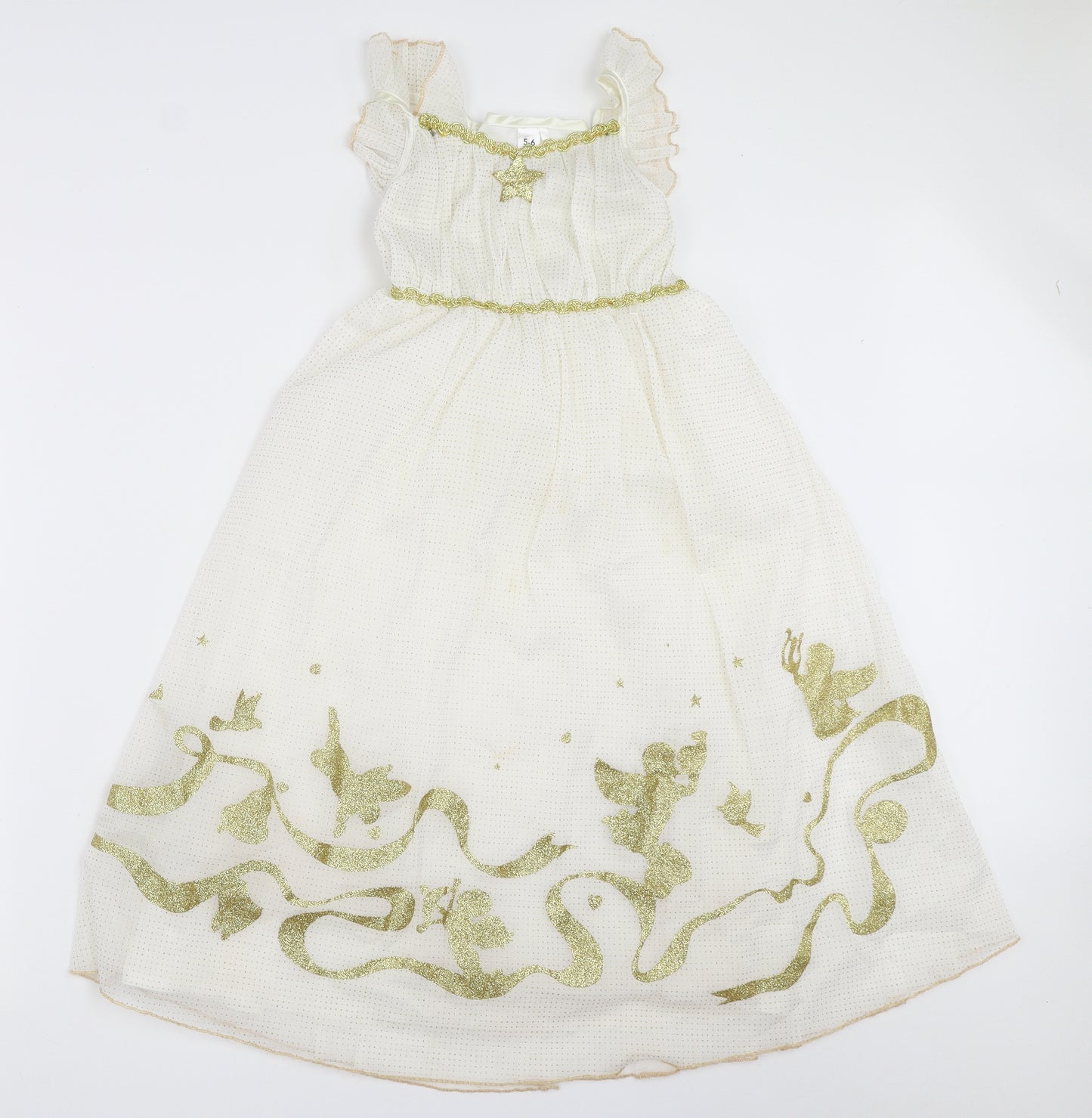 George Girls Ivory   Fit & Flare  Size 5-6 Years  - princess fancy dress