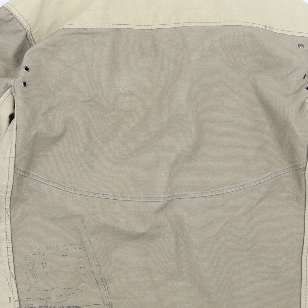 Tom Wolfe Mens Beige   Overcoat Coat Size L