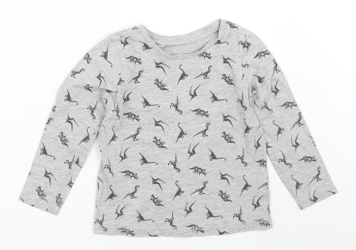 George Boys Grey Basic T-Shirt Size 4-5 Years
