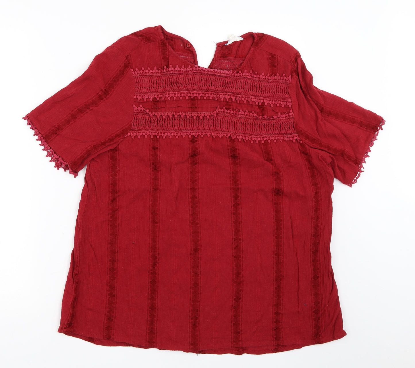 Matalan Womens Red   Basic Blouse Size 16
