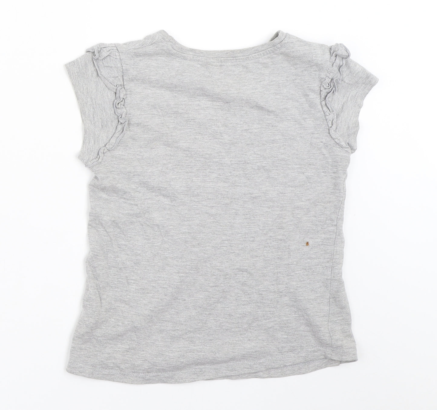 Matalan Girls Grey   Basic T-Shirt Size 8 Years  - mickey mouse