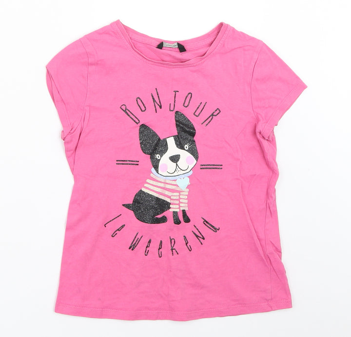 George Girls Pink   Basic T-Shirt Size 8-9 Years