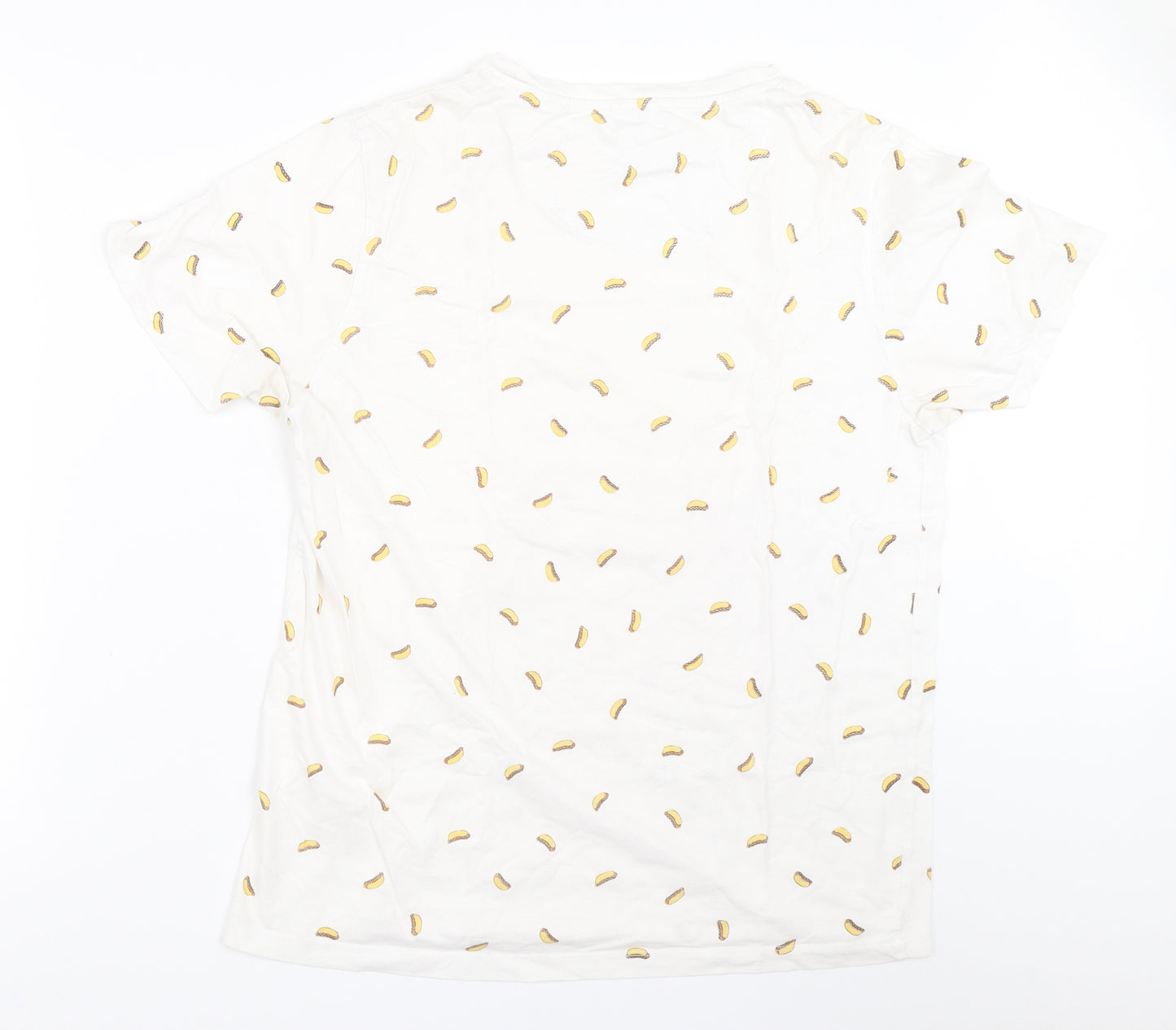 River Island Mens White    T-Shirt Size L