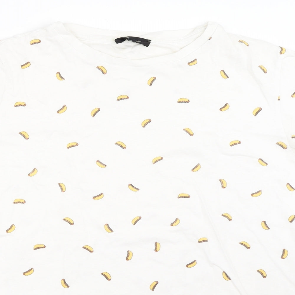 River Island Mens White    T-Shirt Size L