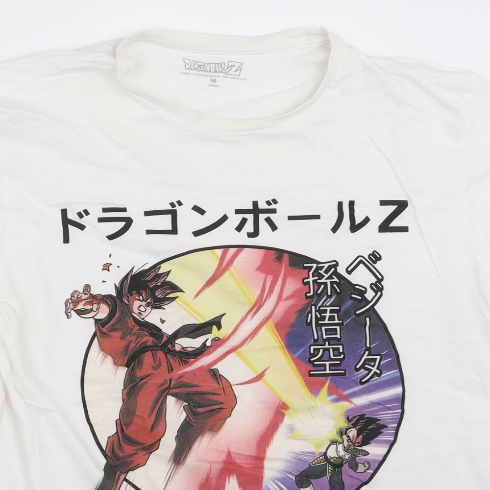 Dragon Ball Z Mens White    T-Shirt Size M