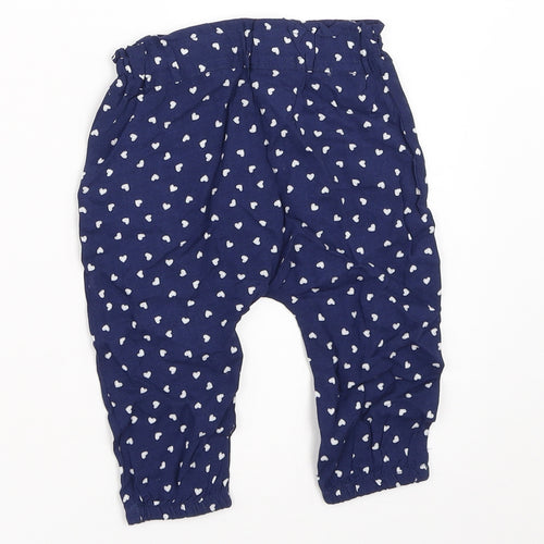 Pep&Co Girls Blue   Capri Trousers Size 6-9 Months