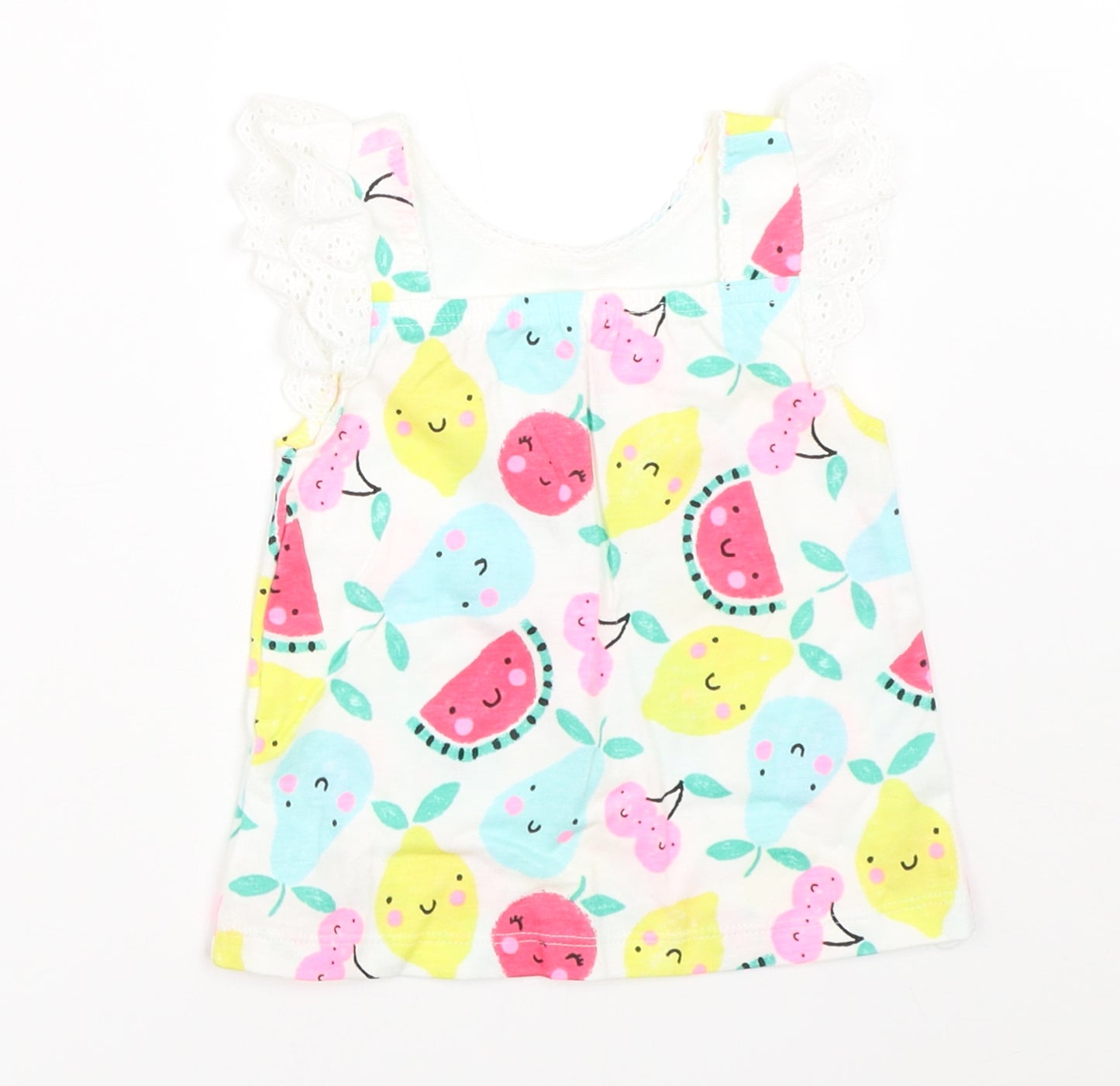 Primark Girls White   Basic T-Shirt Size 6-9 Months