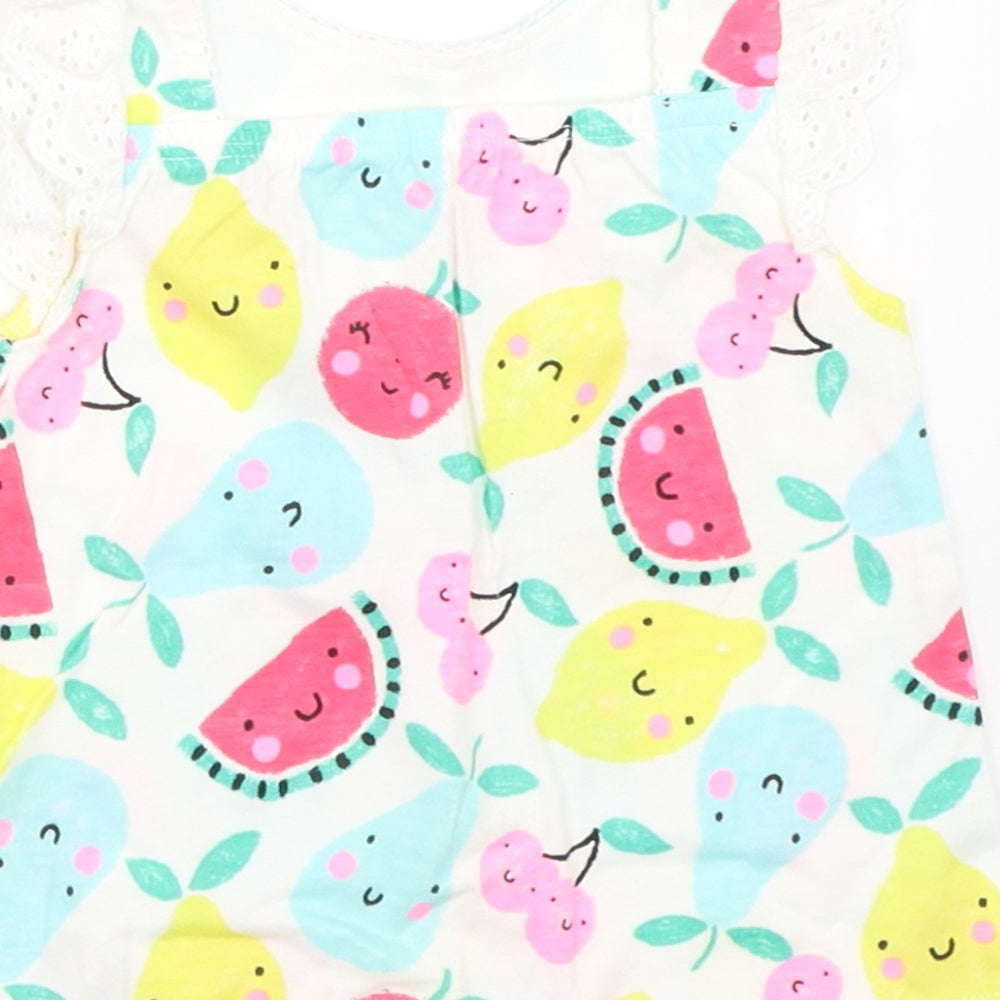 Primark Girls White   Basic T-Shirt Size 6-9 Months