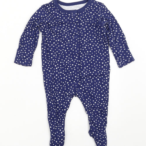 George Girls Blue   Babygrow One-Piece Size 0-3 Months