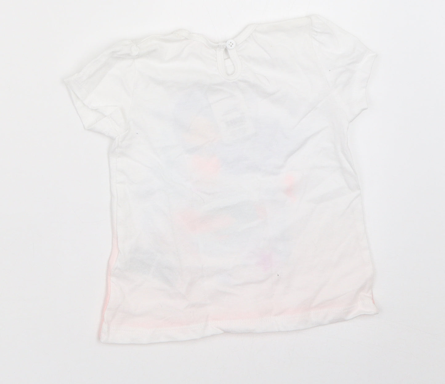 So Cute Girls White   Basic T-Shirt Size 9-12 Months