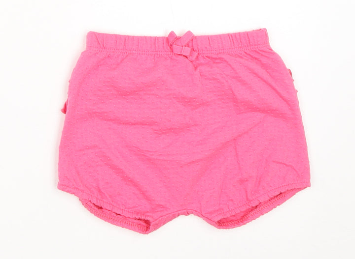 Primark Girls Pink Cropped Trousers Size 6-9 Months