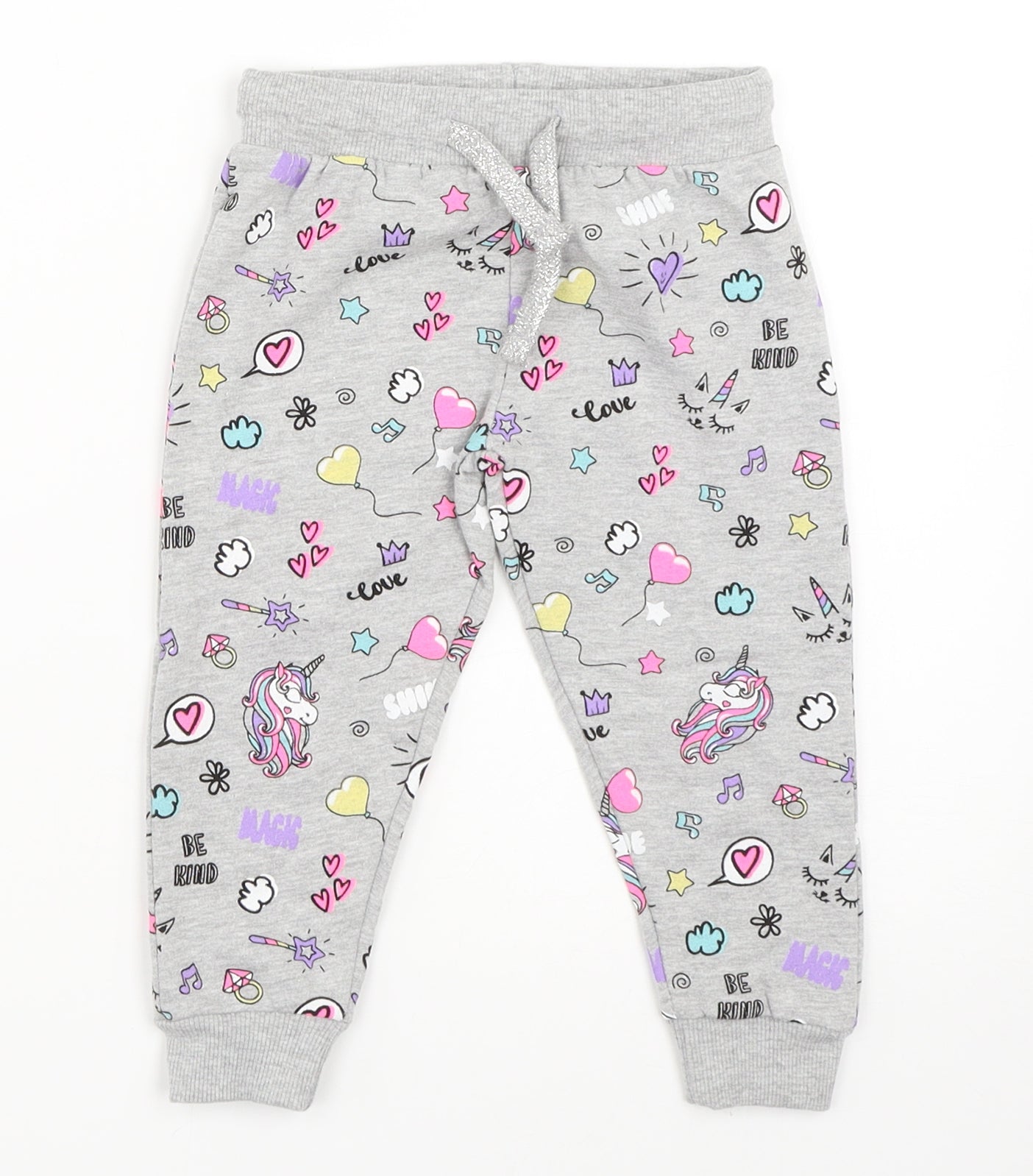Pep&Co Girls Grey   Jogger Trousers Size 12-18 Months