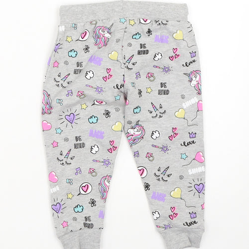Pep&Co Girls Grey   Jogger Trousers Size 12-18 Months