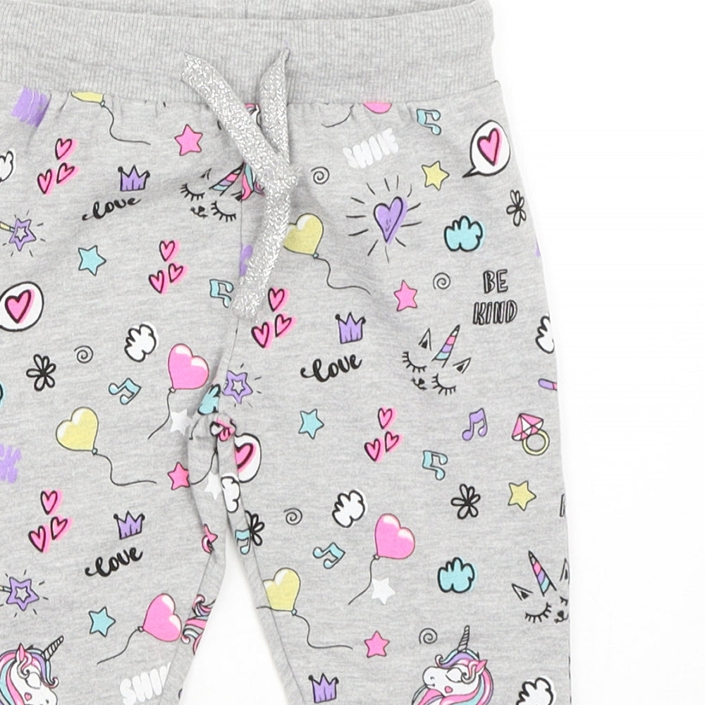 Pep&Co Girls Grey   Jogger Trousers Size 12-18 Months