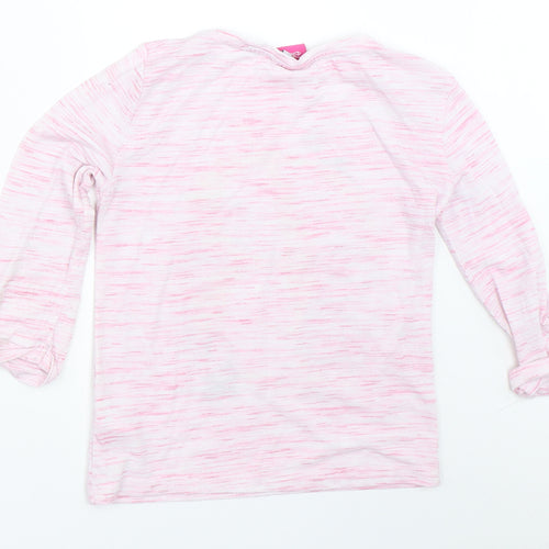 Primark Girls Pink   Basic T-Shirt Size 6-7 Years  - Beauty and the Beast
