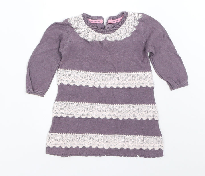 Marks and Spencer Girls Purple   Jumper Dress  Size 0-3 Months