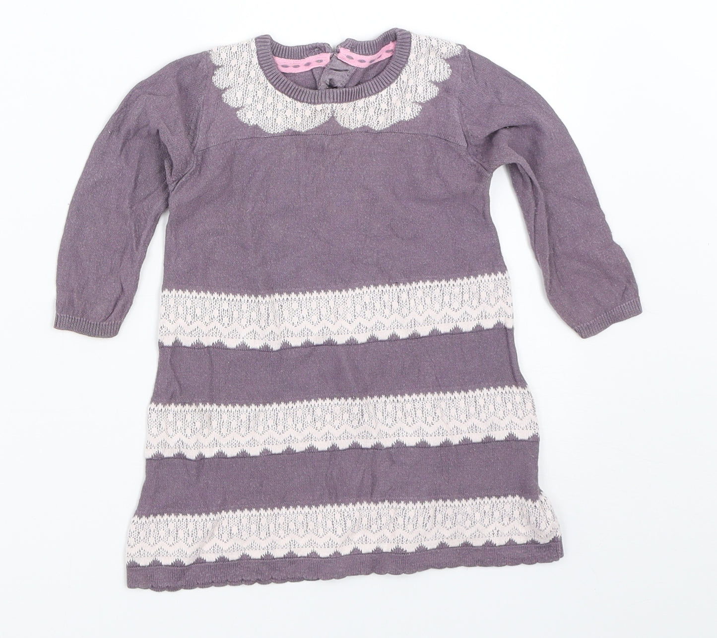 Marks and Spencer Girls Purple   Jumper Dress  Size 3-6 Months