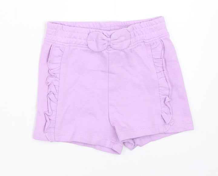 So Cute Girls Purple Cropped Trousers Size 9-12 Months