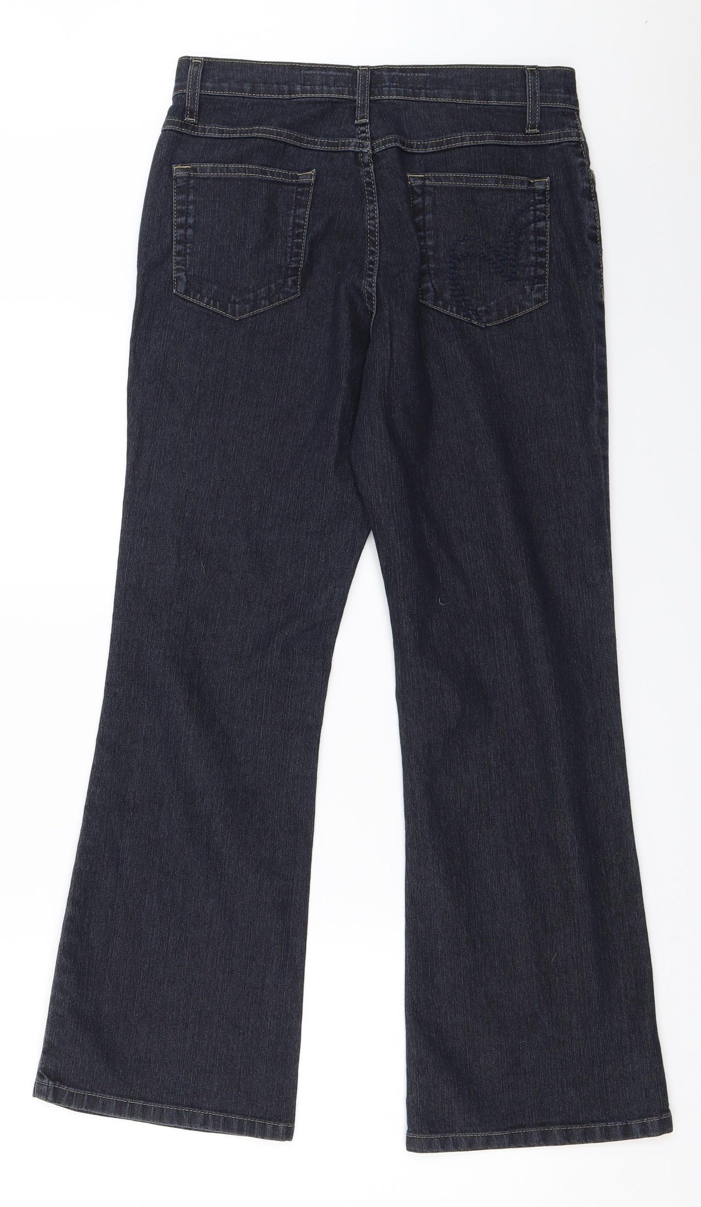 Per Una Womens Blue  Denim Bootcut Jeans Size 8 L28 in