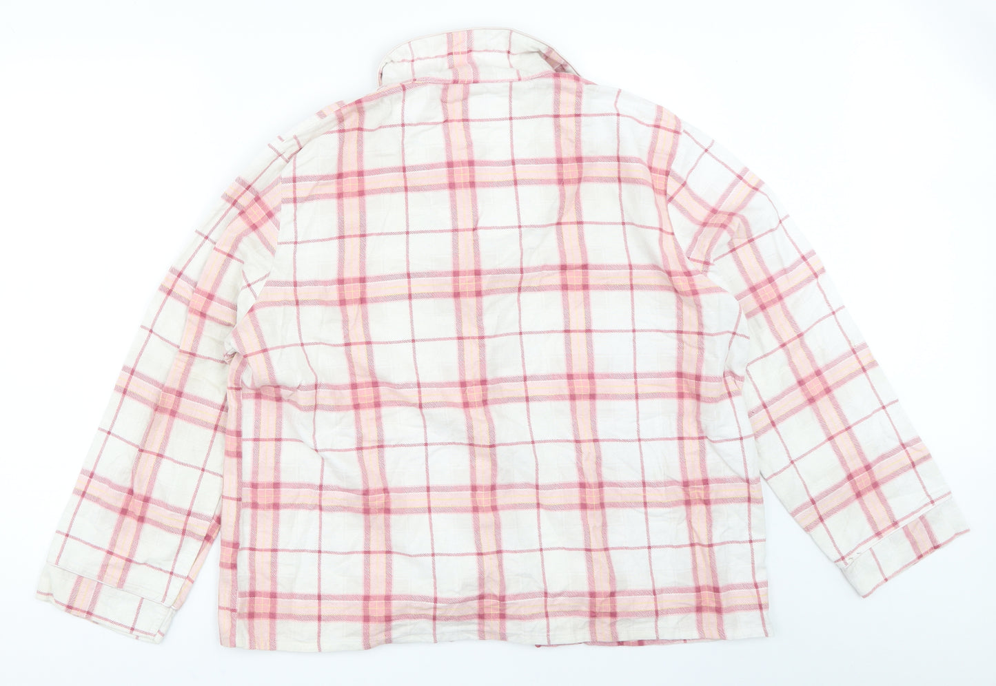 Sleep In Womens Pink Check  Top Pyjama Top Size 14