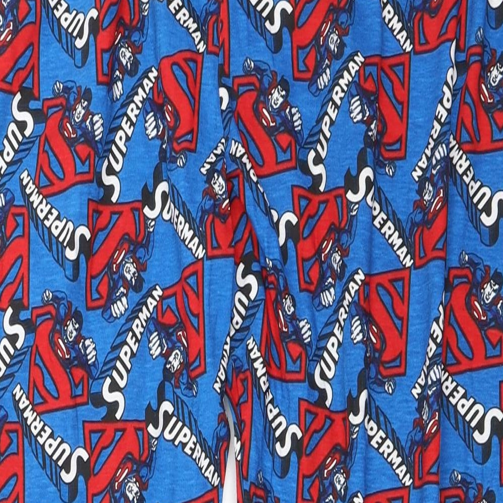 Preworn Mens Blue Solid   Pyjama Pants Size L  - superman