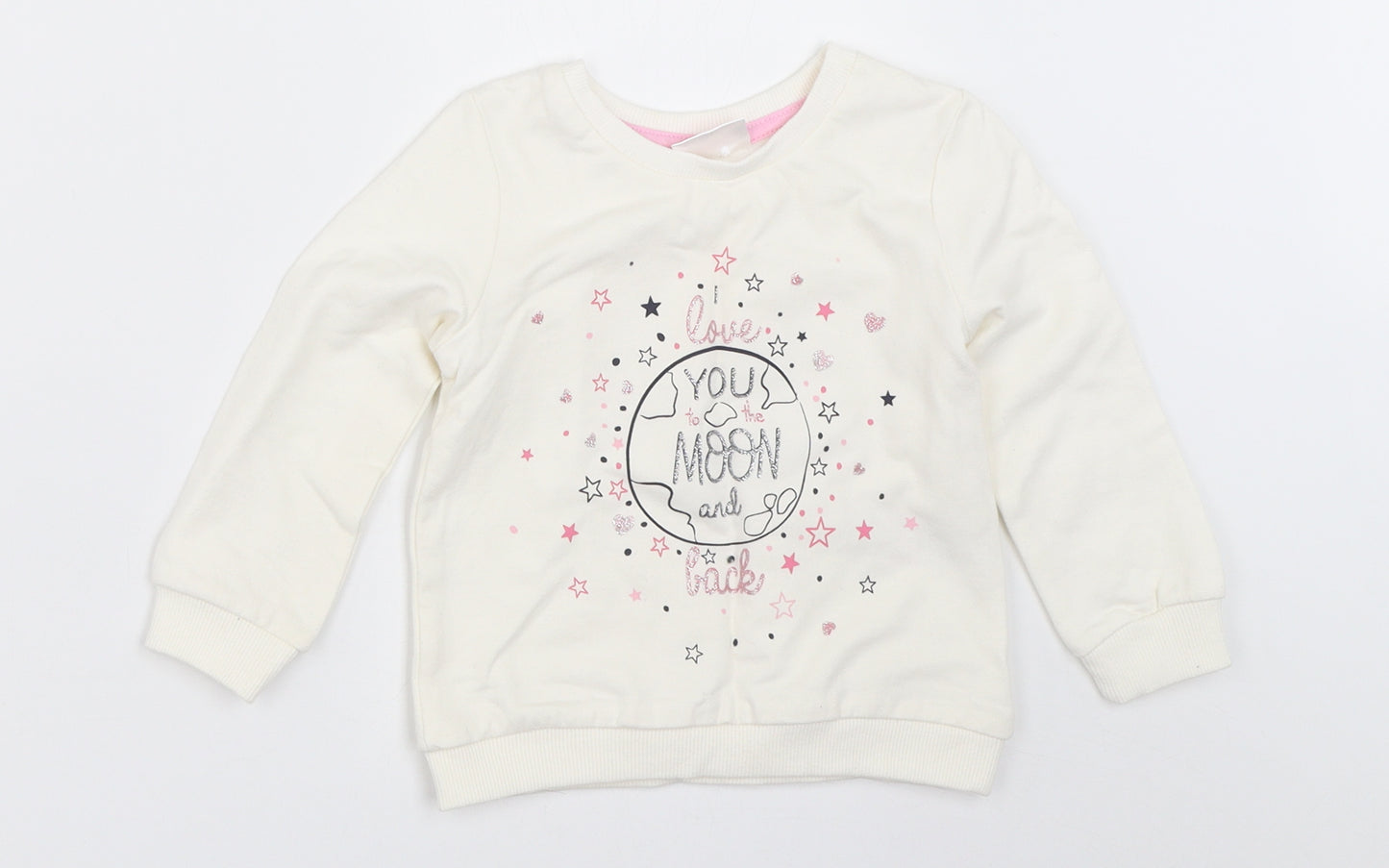So Cute Girls White   Pullover Jumper Size 9-12 Months