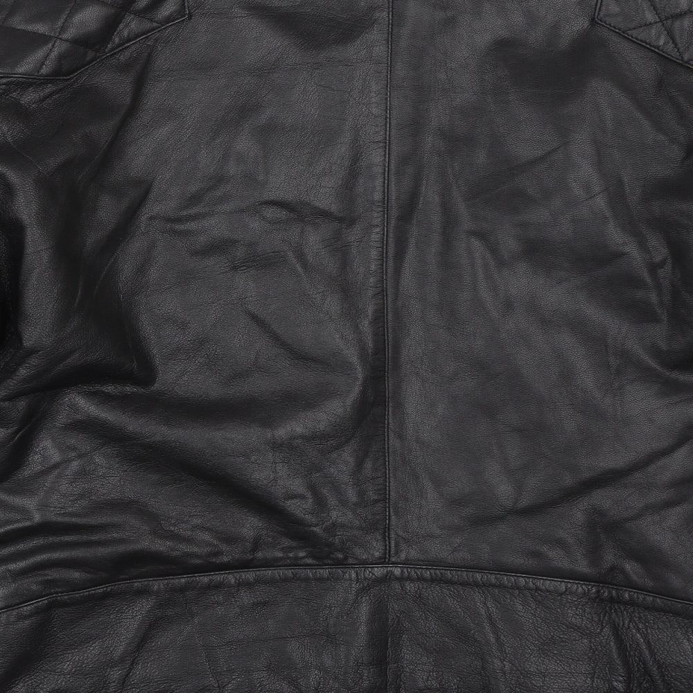 Preworn Mens Black   Biker Coat Size 3XL