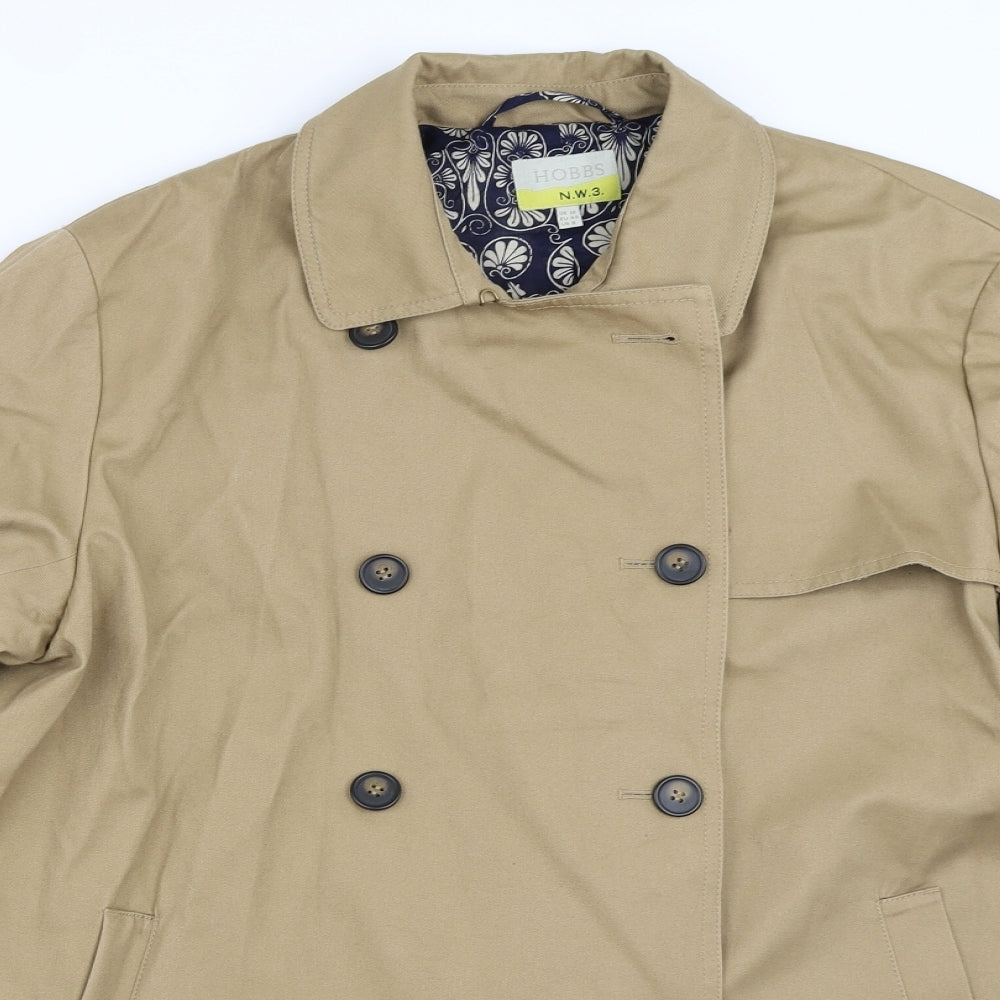 Hobbs Womens Beige   Pea Coat Coat Size 12