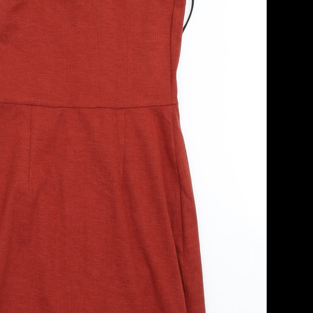 Primark Womens Orange   Pinafore/Dungaree Dress  Size 14