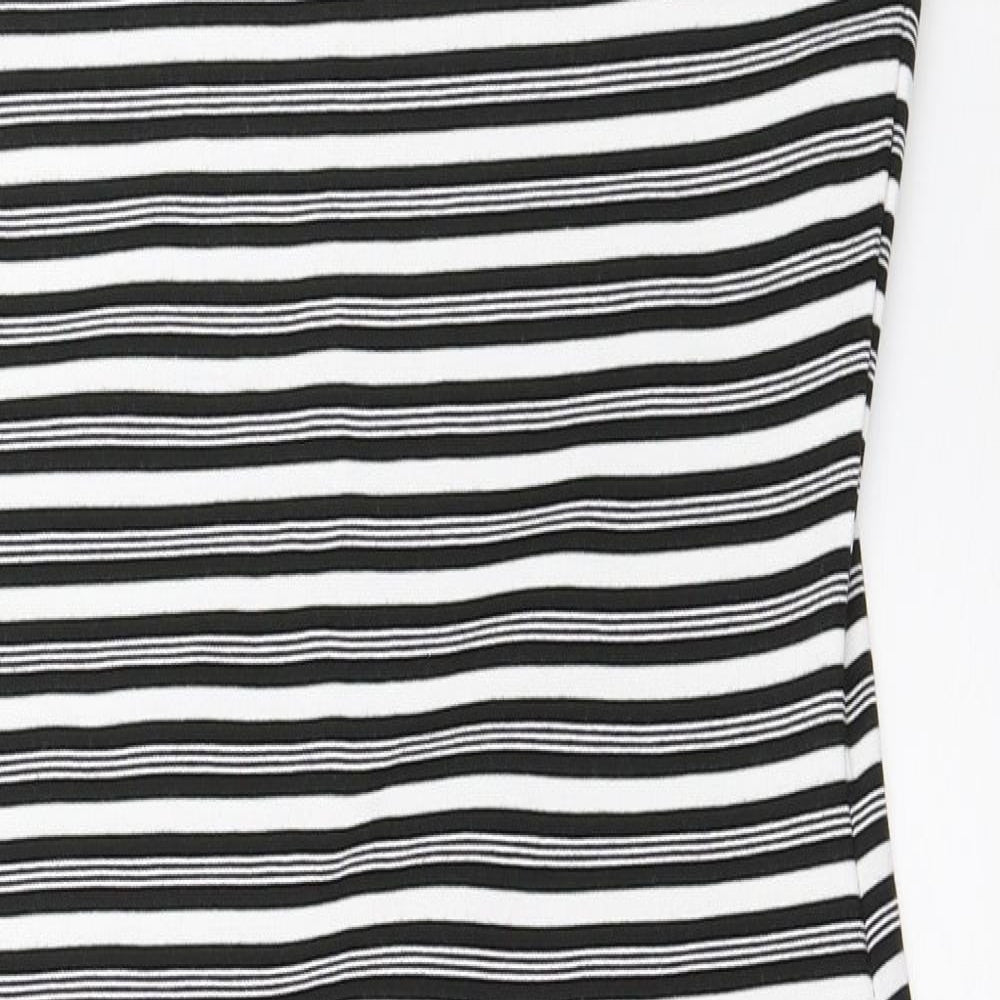 Primark Womens Black Striped  Bodycon  Size 14