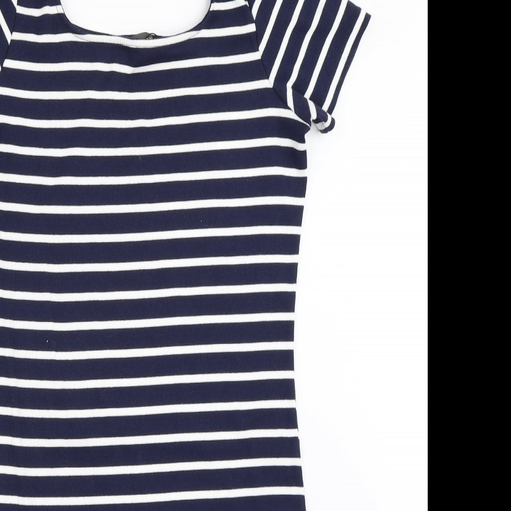 Primark Womens Blue Striped  Bodycon  Size 14