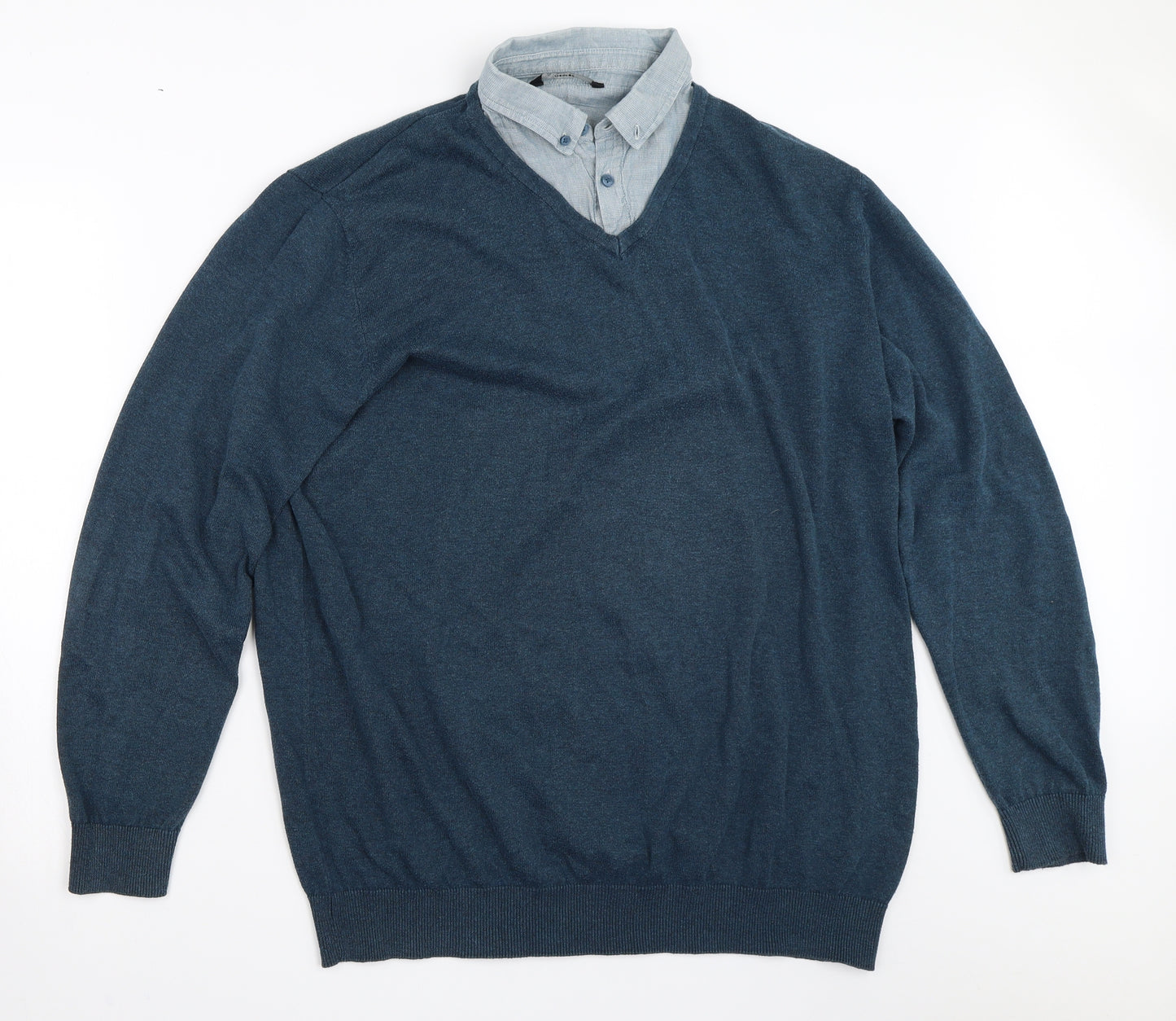 George Mens Blue   Pullover Jumper Size 2XL