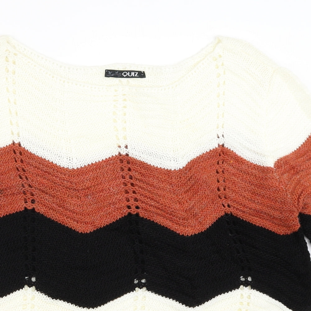 Quiz Womens Ivory   Pullover Jumper Size L