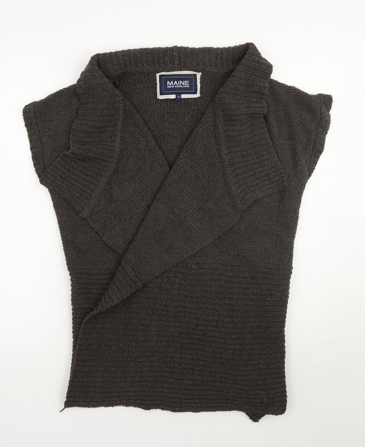 Maine Womens Brown   Cardigan Jumper Size 16