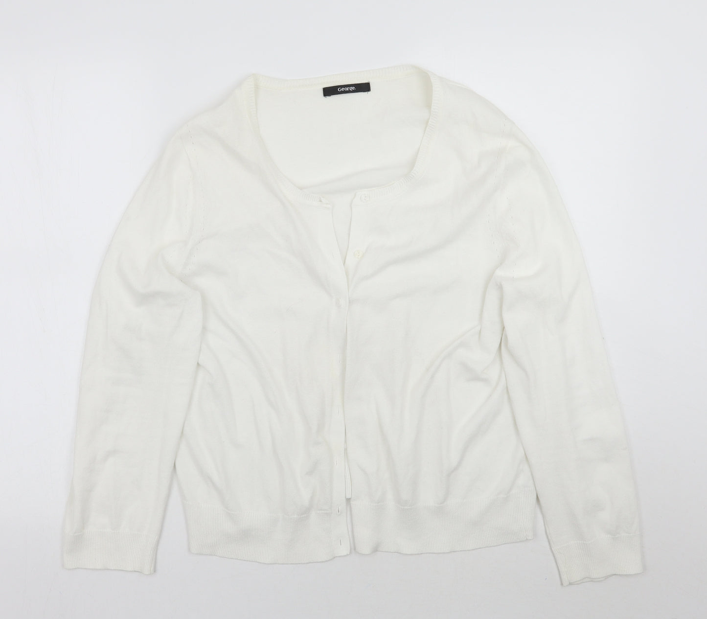George Womens White   Cardigan Jumper Size 20