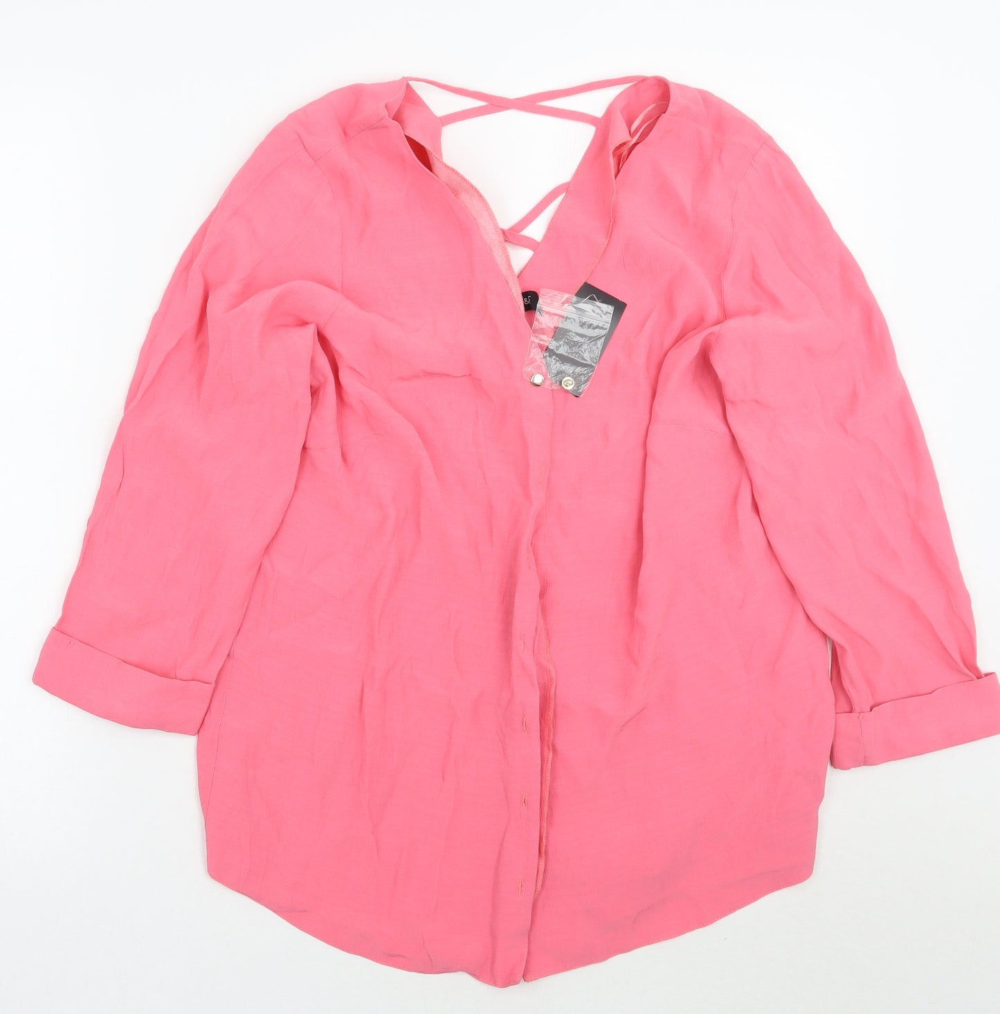 F&F Womens Pink   Basic Button-Up Size 14